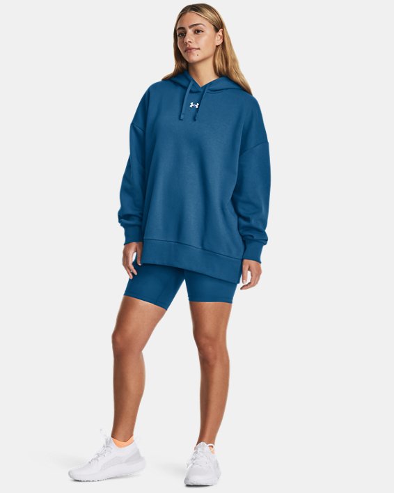 Women's UA Rival Fleece Oversized Hoodie, Blue, pdpMainDesktop image number 2